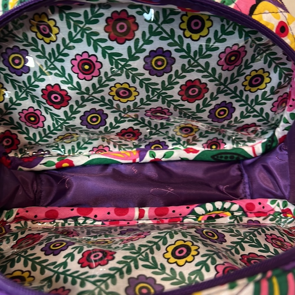 Vera Bradley 3 Compartment Cosmetic / Jewelry Bag Viva La Vera 3 to Get Ready - Picture 6 of 8
